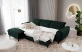 Ecksofa Foble Loco 35 dunkelgrün Schlaffunktion
