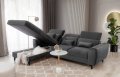 Ecksofa Foble Nube 05 Dunkelgrau Bettkasten