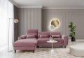 Ecksofa Foble Velvetmat 24 Dunkelrosa Links