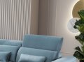 1. Ecksofa Foble Velvetmat 100 Blau