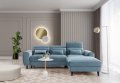 Ecksofa Foble Velvetmat 100 Blau Rechts