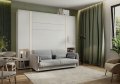 Wandklappbett mit Sofa grau