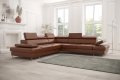 Ecksofa Echtleder GALAXY MAX 280x280 cm, Braun