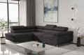 Ecksofa mit Schlaffunktion, Bettkasten & verstellbaren Kopfstützen, Links
