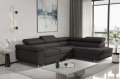 Ecksofa mit Schlaffunktion, Bettkasten & verstellbaren Kopfstützen, Rechts