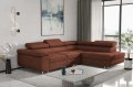 Ecksofa mit Schlaffunktion, Bettkasten & verstellbaren Kopfstützen, Rechts