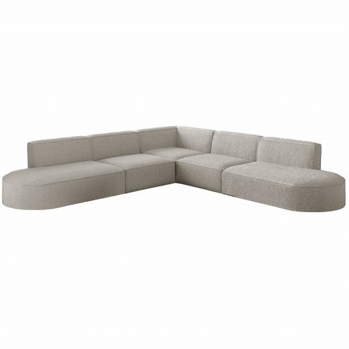 Ecksofa PARMA CORNER 276×276 cm – komfortabel, breit & universal für jedes Wohnzimmer - BOUCLÉ Creme