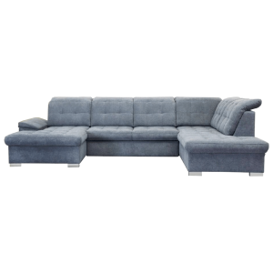 Ecksofa PAULINE Eckcouch Funktionssofa mit Bettkasten Schlaffunktion und Relaxfunktion - Grau