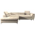 Ecksofa TEMPO mit Relaxfunktion Sitztiefenverstellung Schlafsofa mit Bettkasten creme