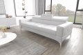 Ledersofa TOSCANIA III Leder Couch verstellbare Kopfstützen 250 cm - Weiß