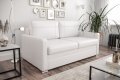 Ledersofa AVANTI III Leder Couch mit Schlaffunktion 167 cm - Weiß
