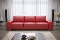 Ledersofa ZARA DL – 270 cm mit Schlaffunktion & DL-Ausklappsystem - Rot