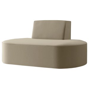 Sofa DALIA 1-Sitzer Sessel Velvet Beige Stoff (Opera)