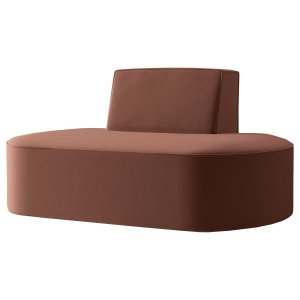 Sofa DALIA 1-Sitzer Sessel Velvet Rot Ziegel Stoff (Cuoio Opera)