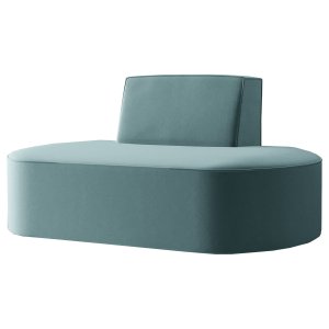 Sofa DALIA 1-Sitzer Sessel Velvet Blau Stoff (Safira Opera)