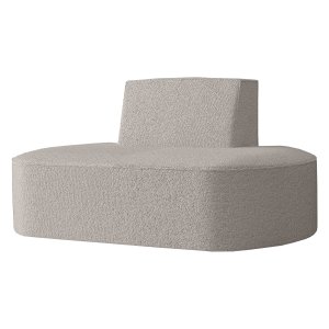 Sofa DALIA 1-Sitzer Bouclé Sessel Bucle Beige Stoff (Antic 2)
