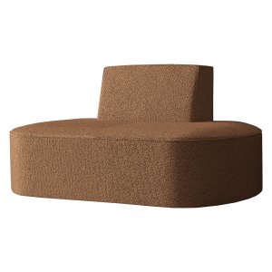 Sofa DALIA 1-Sitzer Bouclé Sessel Bucle Kupfer Orange Stoff (Antic 10)