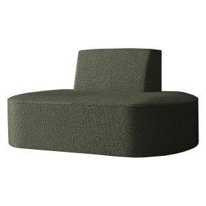 Sofa DALIA 1-Sitzer Bouclé Sessel Bucle Dunkelgrün Stoff (Antic 12)