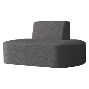 Sofa DALIA 1-Sitzer Bouclé Sessel Bucle Graphite Stoff (Antic 18)