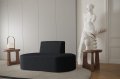 Dalia 1-Sitzer Schwarz Boucle Stoff Dekor