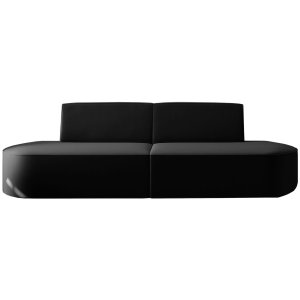 Sofa DALIA 2-Sitzer 260 cm Velvet Schwarz Stoff (Opera)