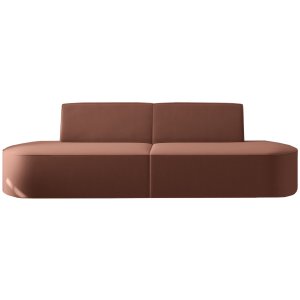 Sofa DALIA 2-Sitzer 260 cm Velvet Rot Ziegel Stoff (Opera)