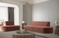1+2 Sofa Set Dalia Rot Farbe Stoff Dekor