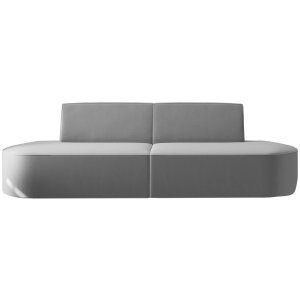 Sofa DALIA 2-Sitzer 260 cm Velvet Grau Stoff (Opera)