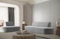 1+2 Dalia Sofa set Velvet Grau Stoff Dekor