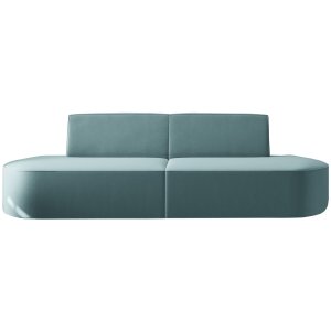 Sofa DALIA 2-Sitzer 260 cm Velvet Blau Stoff (Opera)