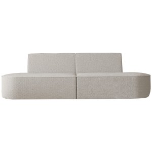 Sofa DALIA 2-Sitzer 260 cm Bouclé Creme Stoff (Antic 20)
