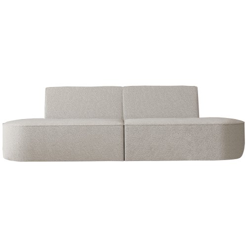 Dalia Sofa 2-Sitzer Boucle Creme Stoff