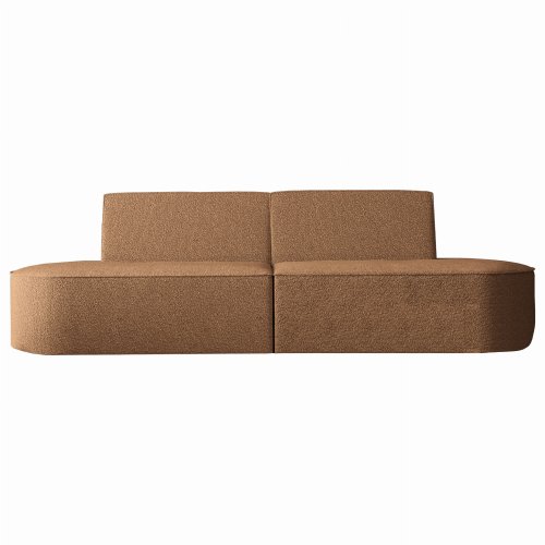 Dalia Sofa 2-Sitzer Kupfer Orange Boucle Stoff