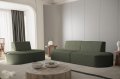 2+1Dalia Sofa Set dunkelgrün Boucle Stoff Dekor