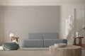 Dalia Sofa 2-Sitzer Grau Boucle Stoff Dekor
