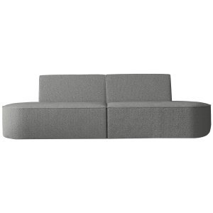 Sofa DALIA 2-Sitzer 260 cm Bouclé Grau Stoff (Antic 17)