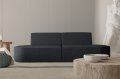 Dalia Sofa 2-Sitzer Schwarz Boucle Stoff Dekor