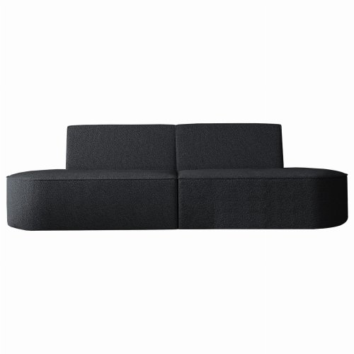Dalia Sofa 2-Sitzer Schwarz Boucle Stoff