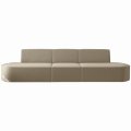Dalia 3-Sitzer Sofa Beige Velvet Stoff