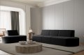 1+3 Dalia Set Sofa Schwarz Velvet Stoff Dekor