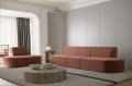 1+3 Dalia Set Sofa Ziegiel Rot Velvet Stoff