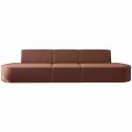 Dalia 3-Sitzer Sofa Ziegiel Rot Velvet Stoff