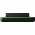 Dalia 3-Sitzer Sofa Grün Velvet Stoff