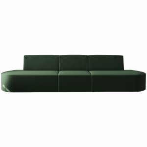 Sofa DALIA 3-Sitzer Couch 325 cm Grün Velvet Stoff (Opera)