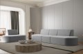1+3 Dalia Set Sofa Grau Velveto Stoff Dekor