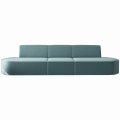 Dalia 3-Sitzer Sofa Blau Velvet Stoff