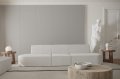 Dalia 3-Sitzer Sofa Creme Boucle Stoff Dekor
