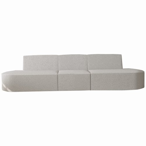 Dalia 3-Sitzer Sofa Creme Boucle Stoff