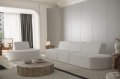 1+3 Dalia Set Sofa Creme Boucle Stoff Dekor