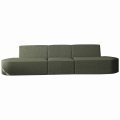 Dalia 3-Sitzer Sofa dunkelgrün Boucle Stoff